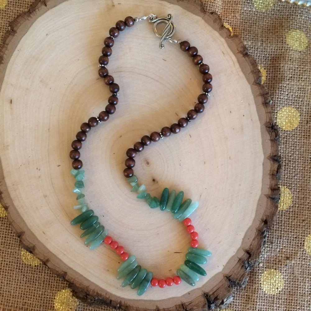Handmade boho statement necklace